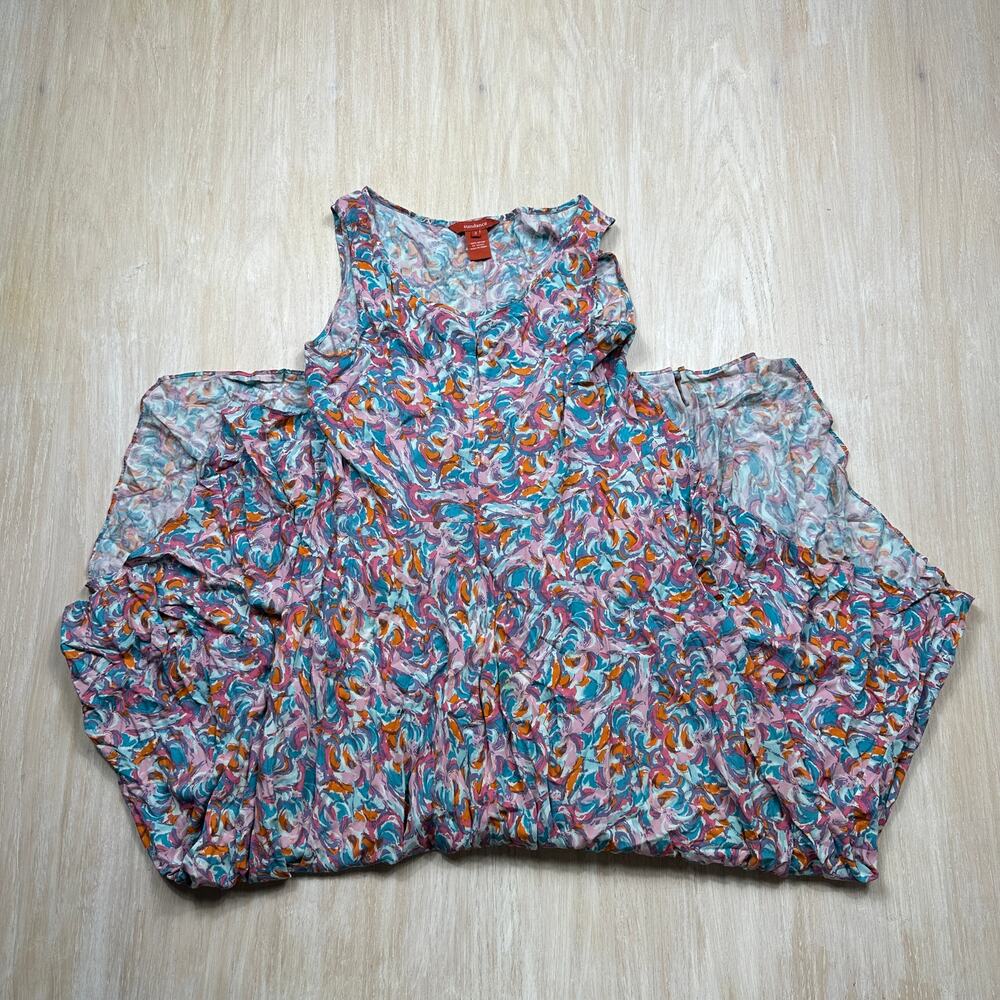 Sundance Floral Maxi Dress Multicolor Rayon Sleeveless Boho Floral Cottagecore 2